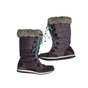 LL Bean Waterproof‎ Snow Boots Faux Fur Women's 9